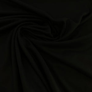 Wool Rayon Polyester Blend Fabric - Black
