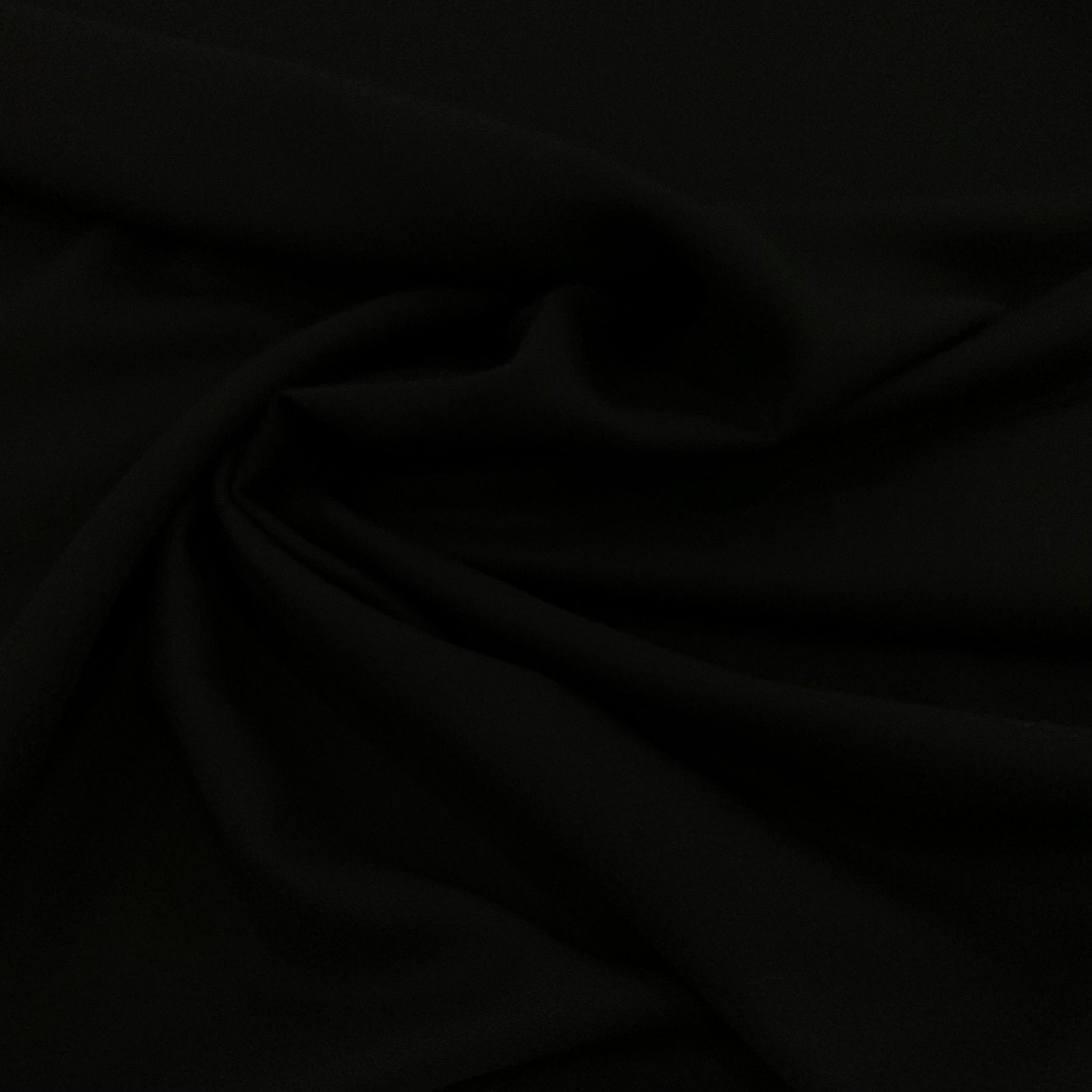Wool Crepe Fabric - Black