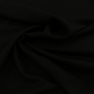 Wool Crepe Fabric - Black
