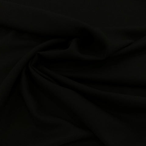 Wool Crepe Fabric - Black