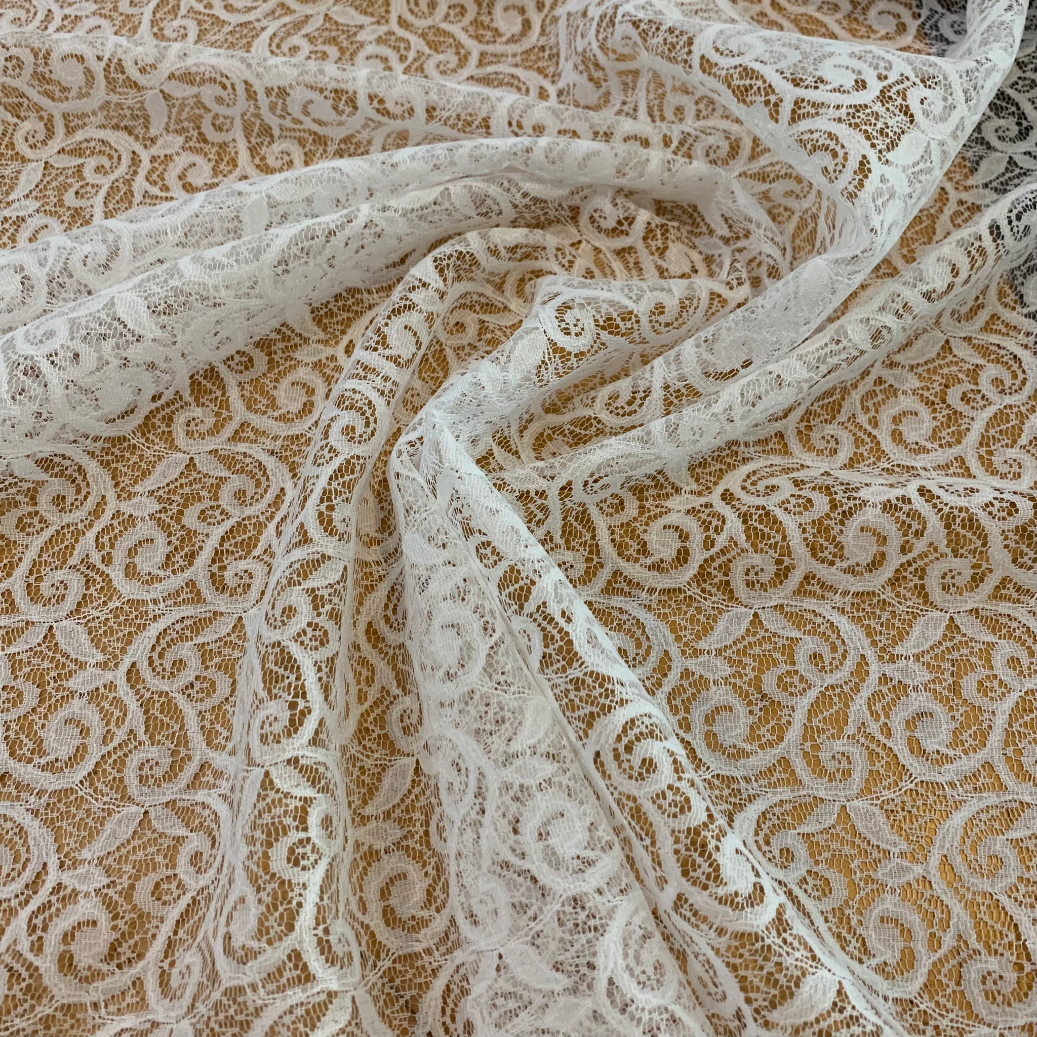 Polyester Lace Fabric - Off White
