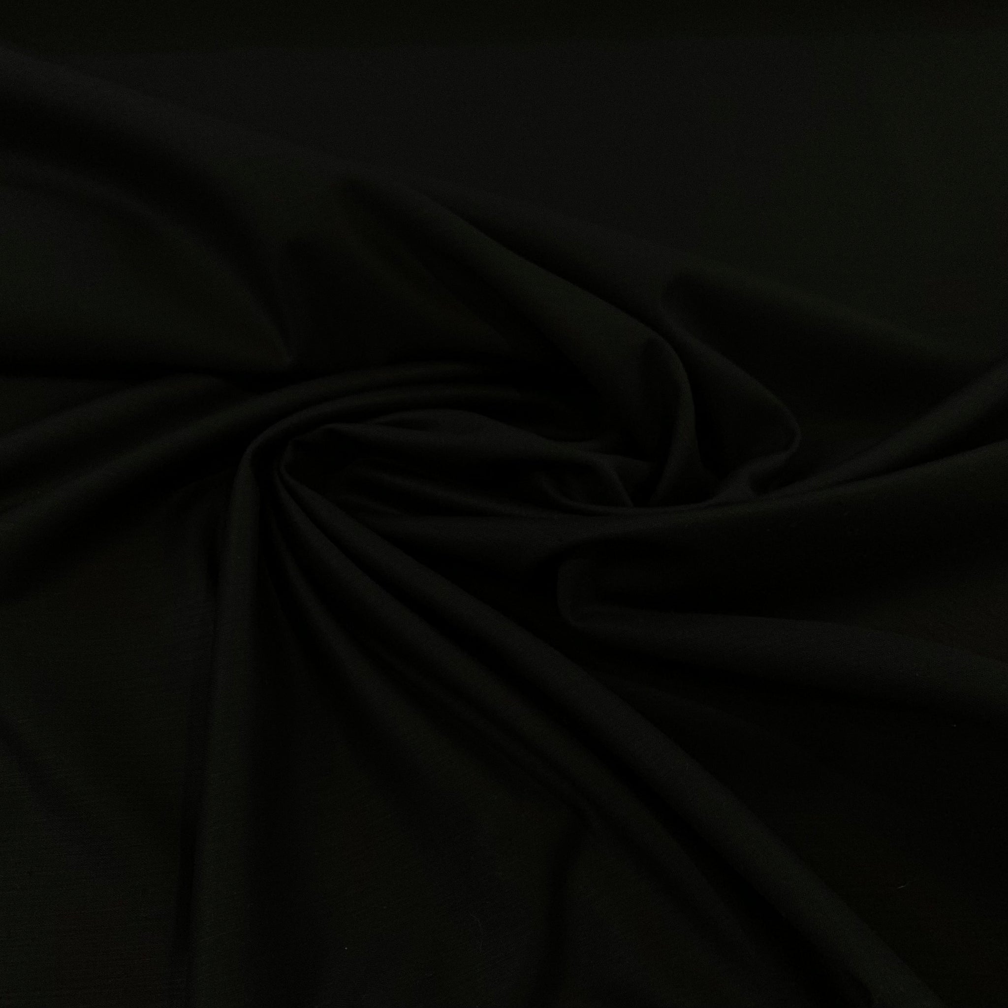 Cotton Sateen Fabric - Black