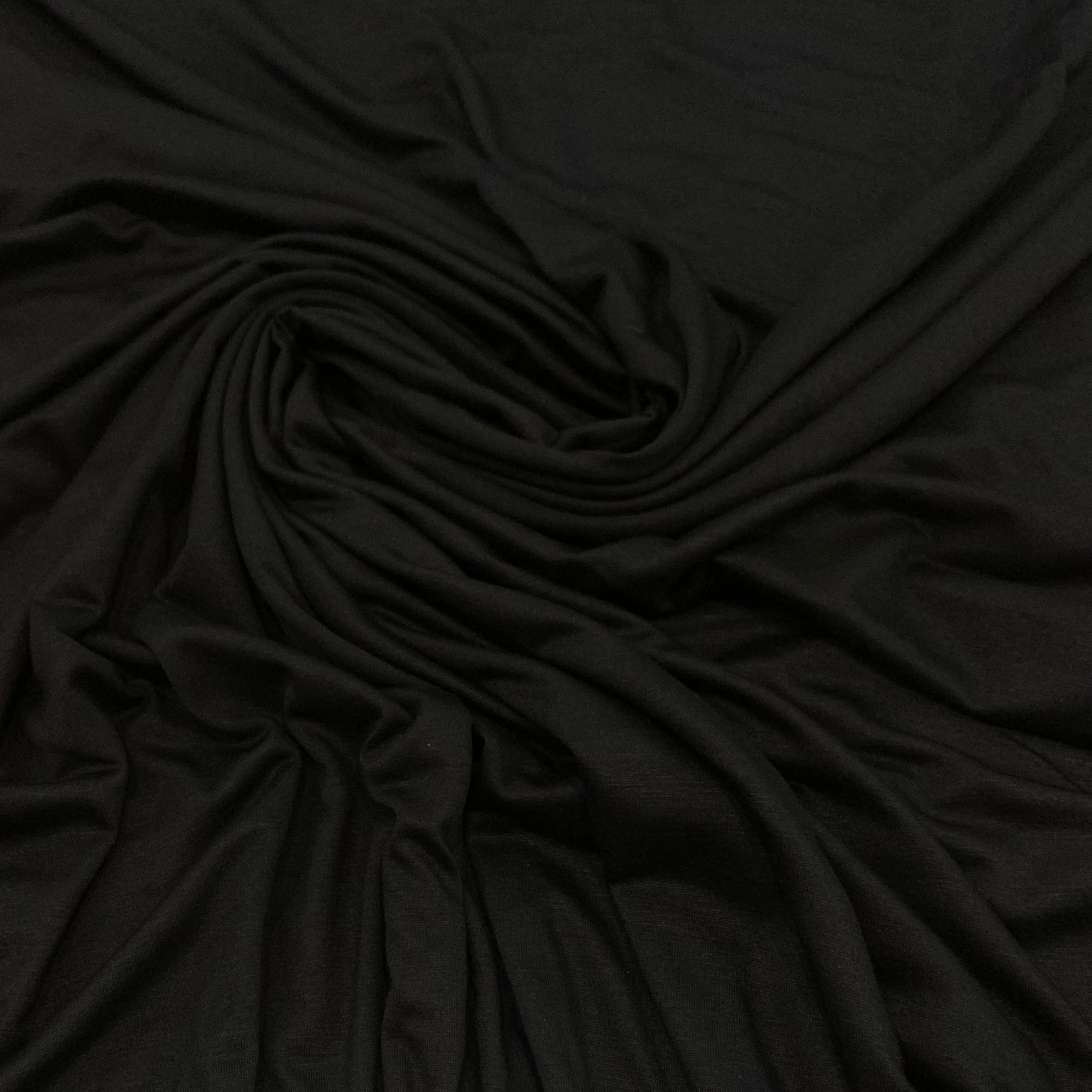 Bamboo Lycra Jersey Fabric - Black