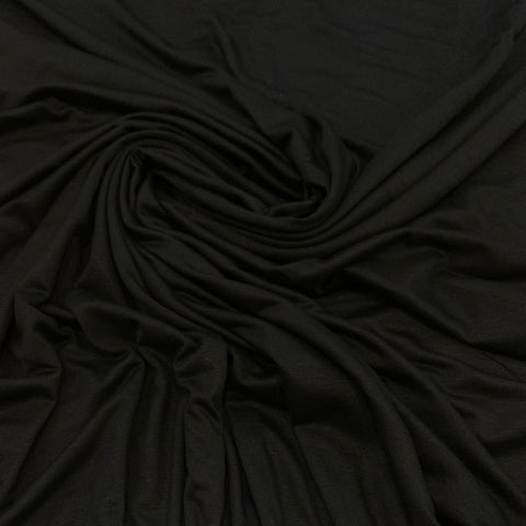 Bamboo Lycra Jersey Fabric - Black