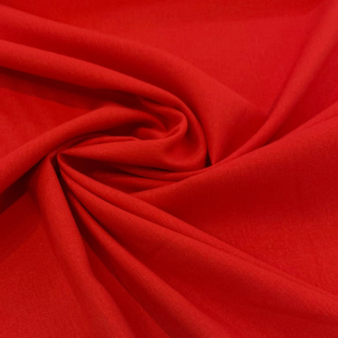 Linen Rayon Fabric - Red