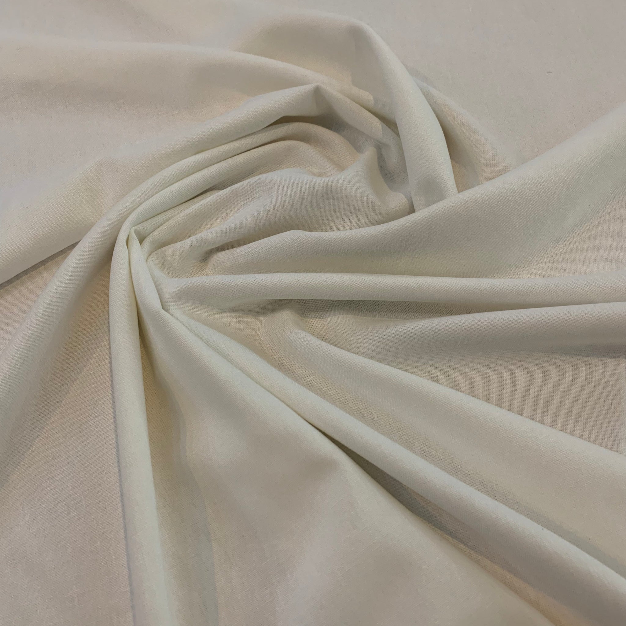 Lightweight Linen/Rayon Fabric - White