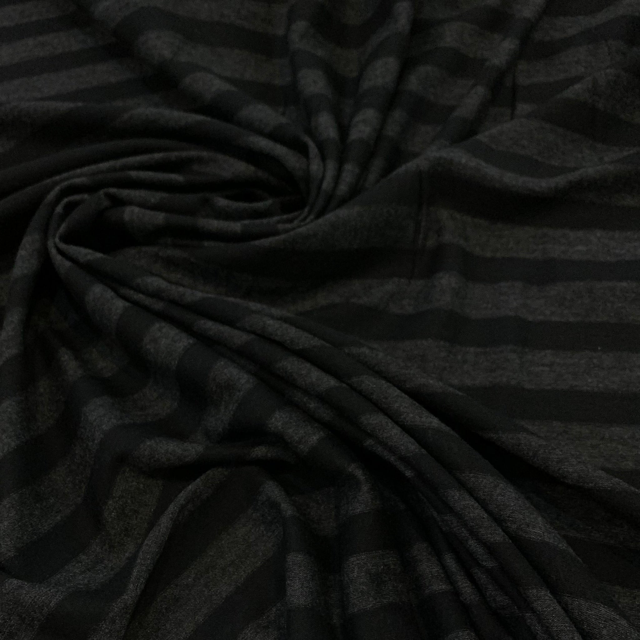 Striped Wool Jersey - Gray and Black