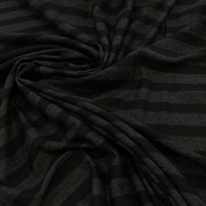 Striped Wool Jersey - Gray and Black