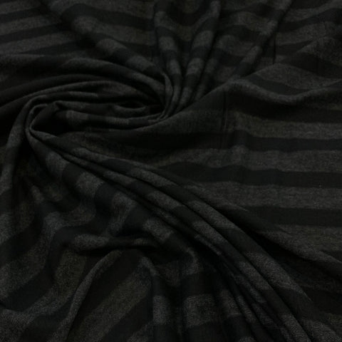 Striped Wool Jersey - Gray and Black