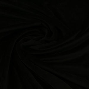 Stretch Velour Fabric - Black