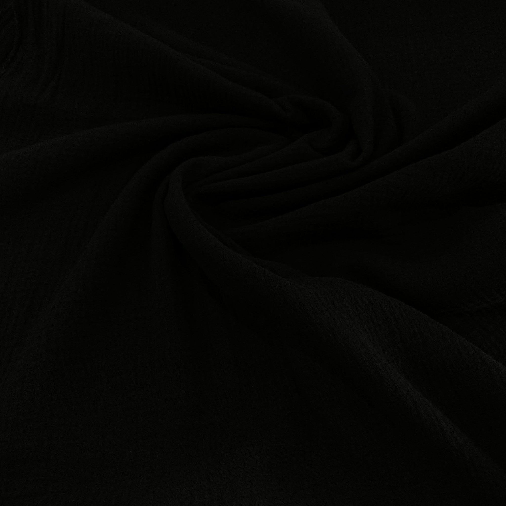 Cotton Double Gauze Fabric - Black