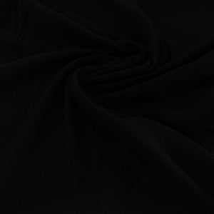 Cotton Double Gauze Fabric - Black