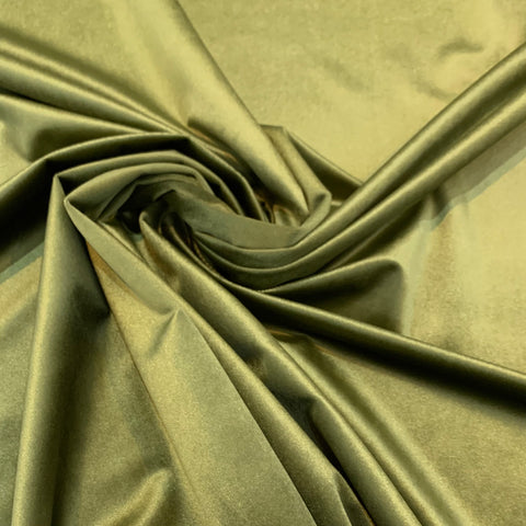 Luxury Polyester Velvet Fabric - Olive