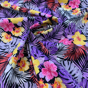 Floral Stretch Poplin Cotton/Spandex Fabric