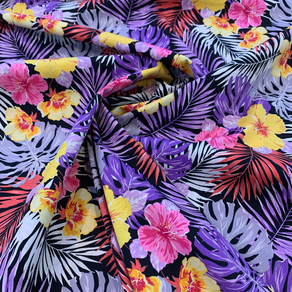Floral Stretch Poplin Cotton/Spandex Fabric