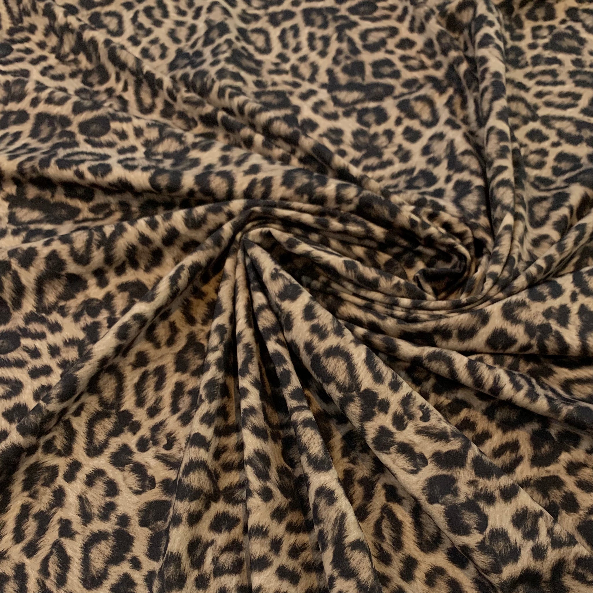 Leopard Print Nylon/Spandex 4 way Stretch Swimsuit Fabric