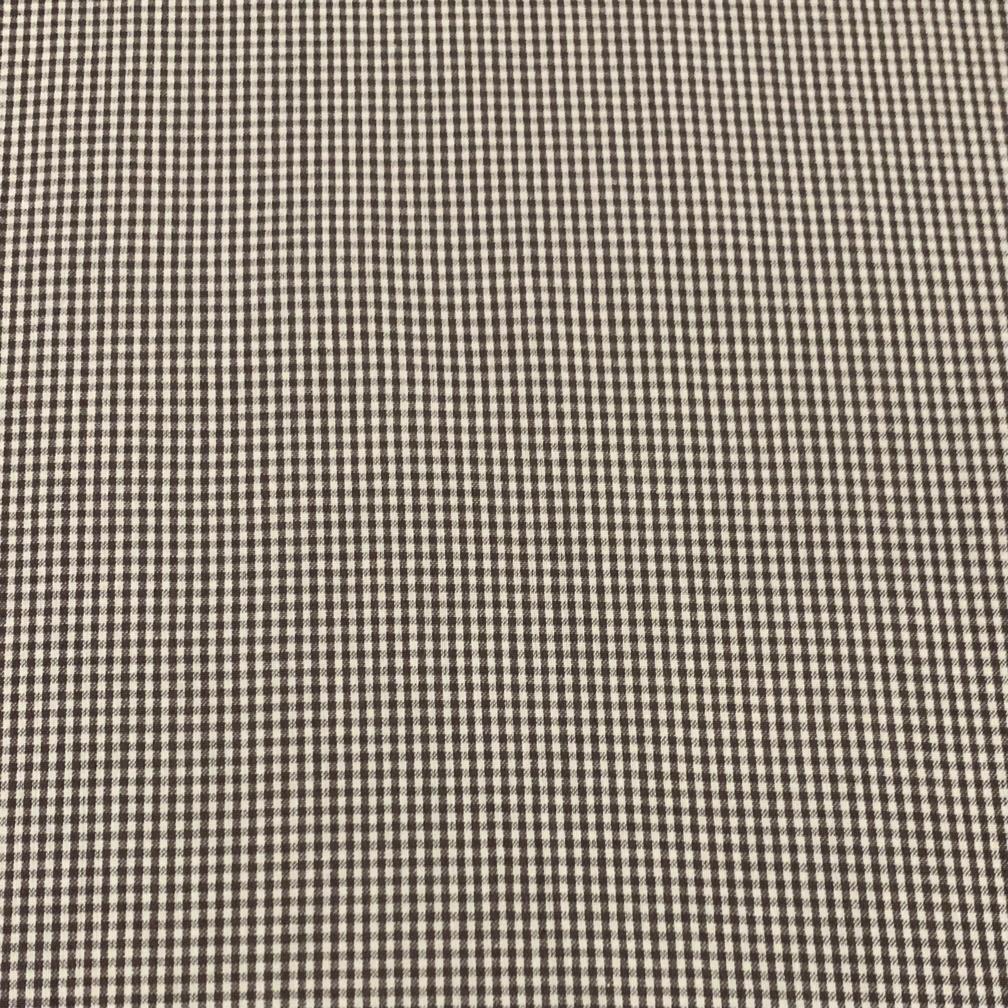 Picket Fence Mini Gingham Cotton Fabric - Grey