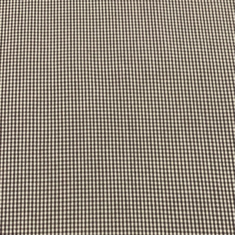 Picket Fence Mini Gingham Cotton Fabric - Grey