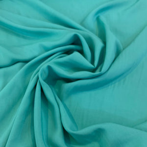Rayon Challis Fabric - Tiffany Blue