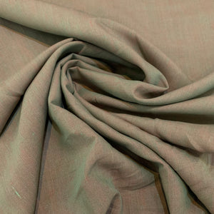Two Tone Mid-Weight Linen Fabric - Green and Strawberry Pink