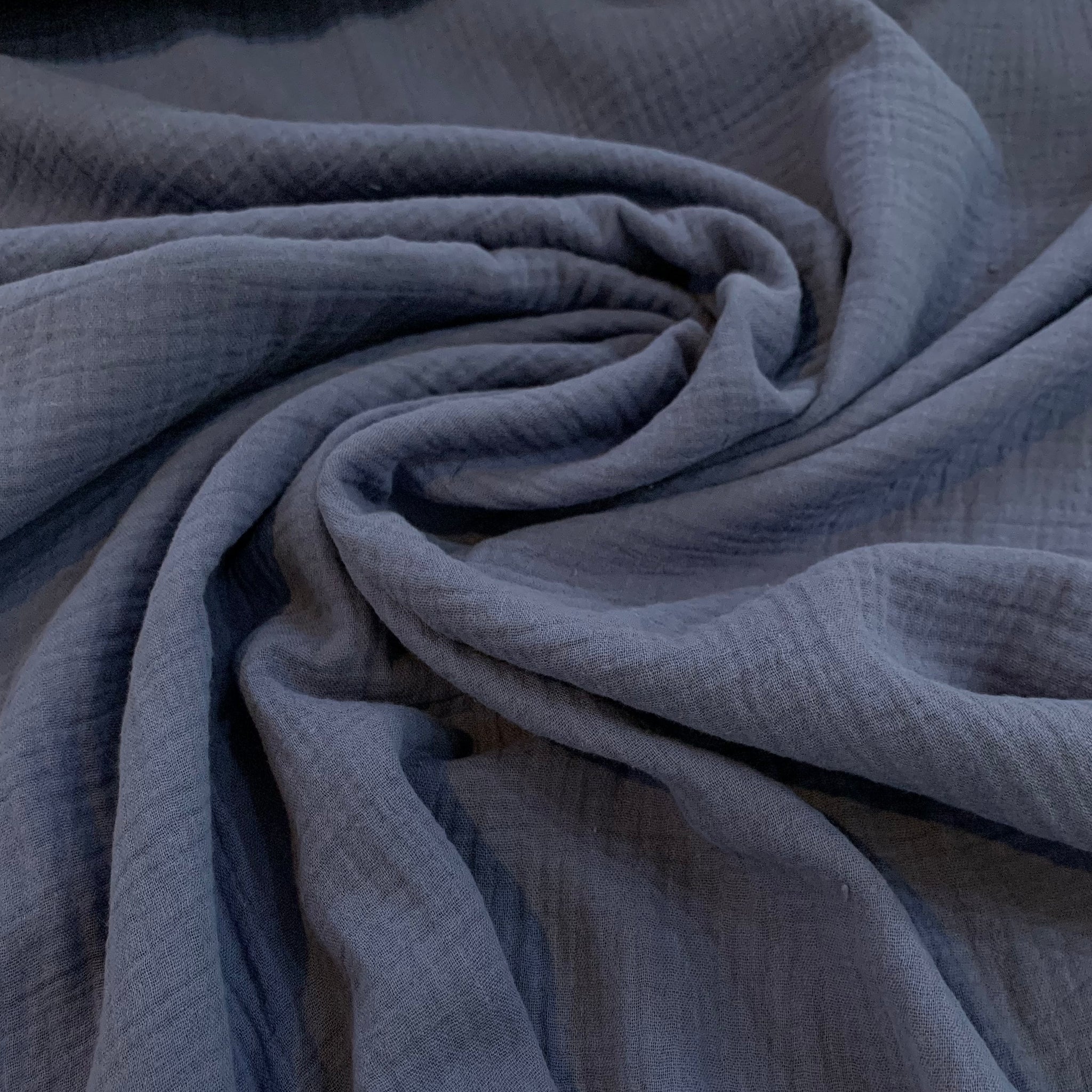 Cotton Double Gauze Fabric - French Blue