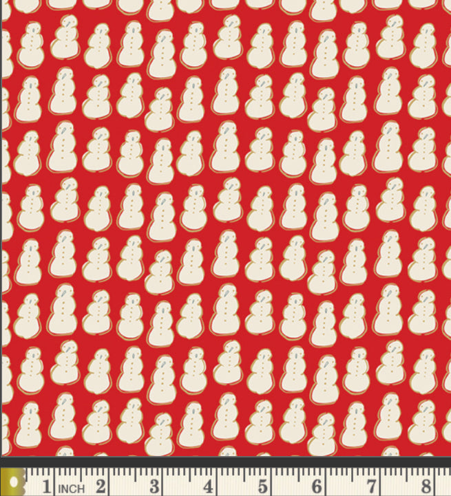 Frosty Snowman Cotton Flannel Fabric - F-25813