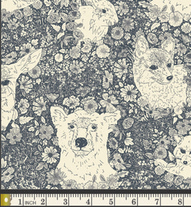 Wandering with Bear Cotton Flannel Fabric - F-23869