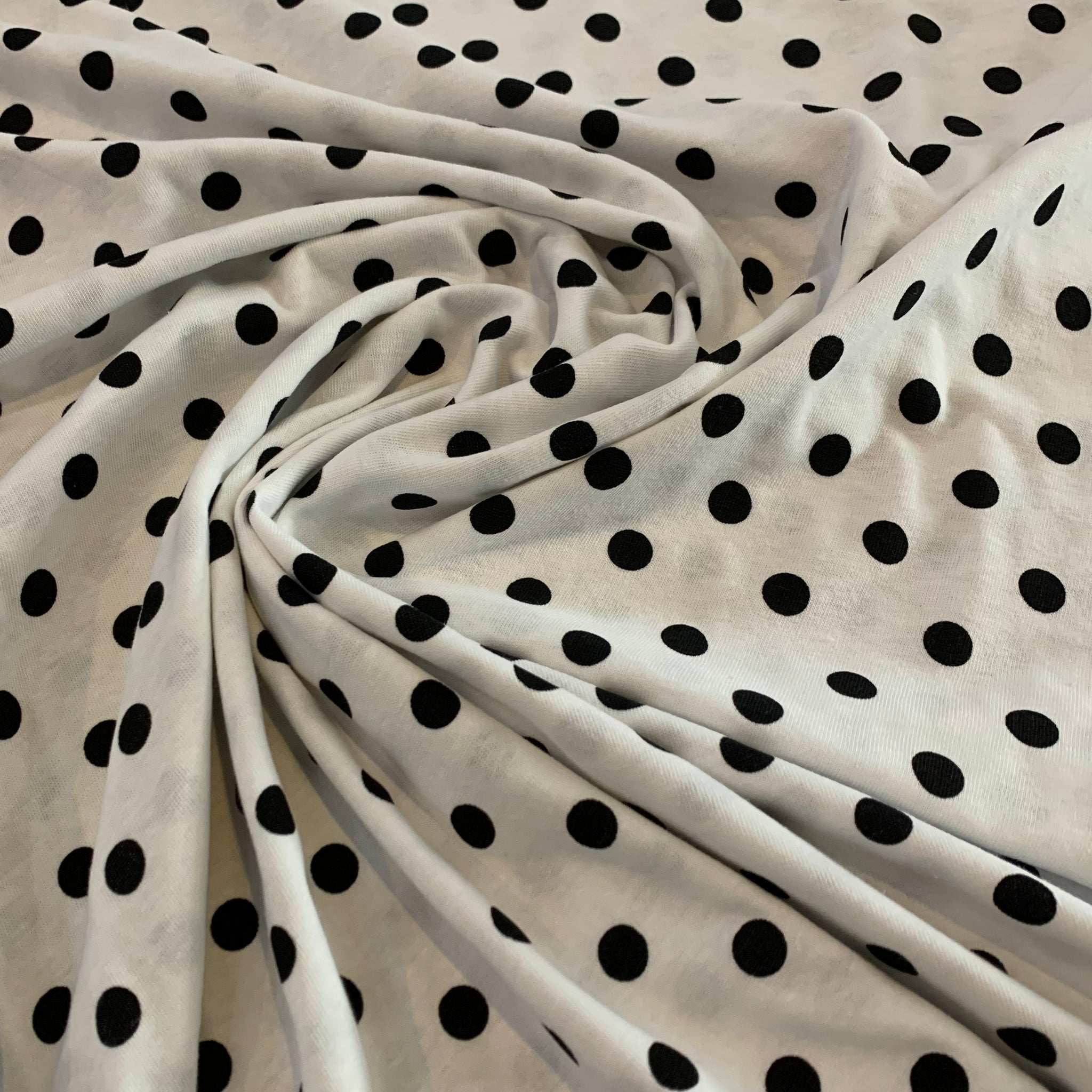 Knit Polka Dot Cotton Fabric