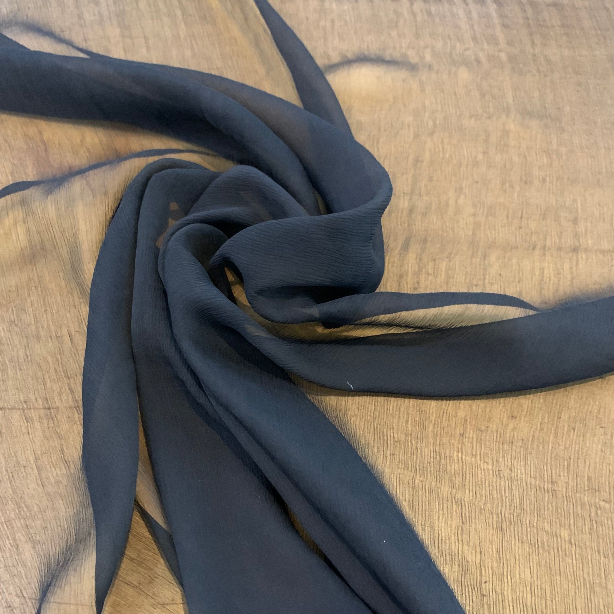 Silk Chiffon Fabric - Black