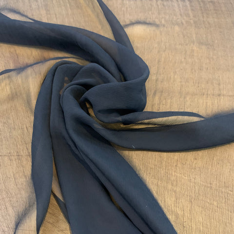 Silk Chiffon Fabric - Black