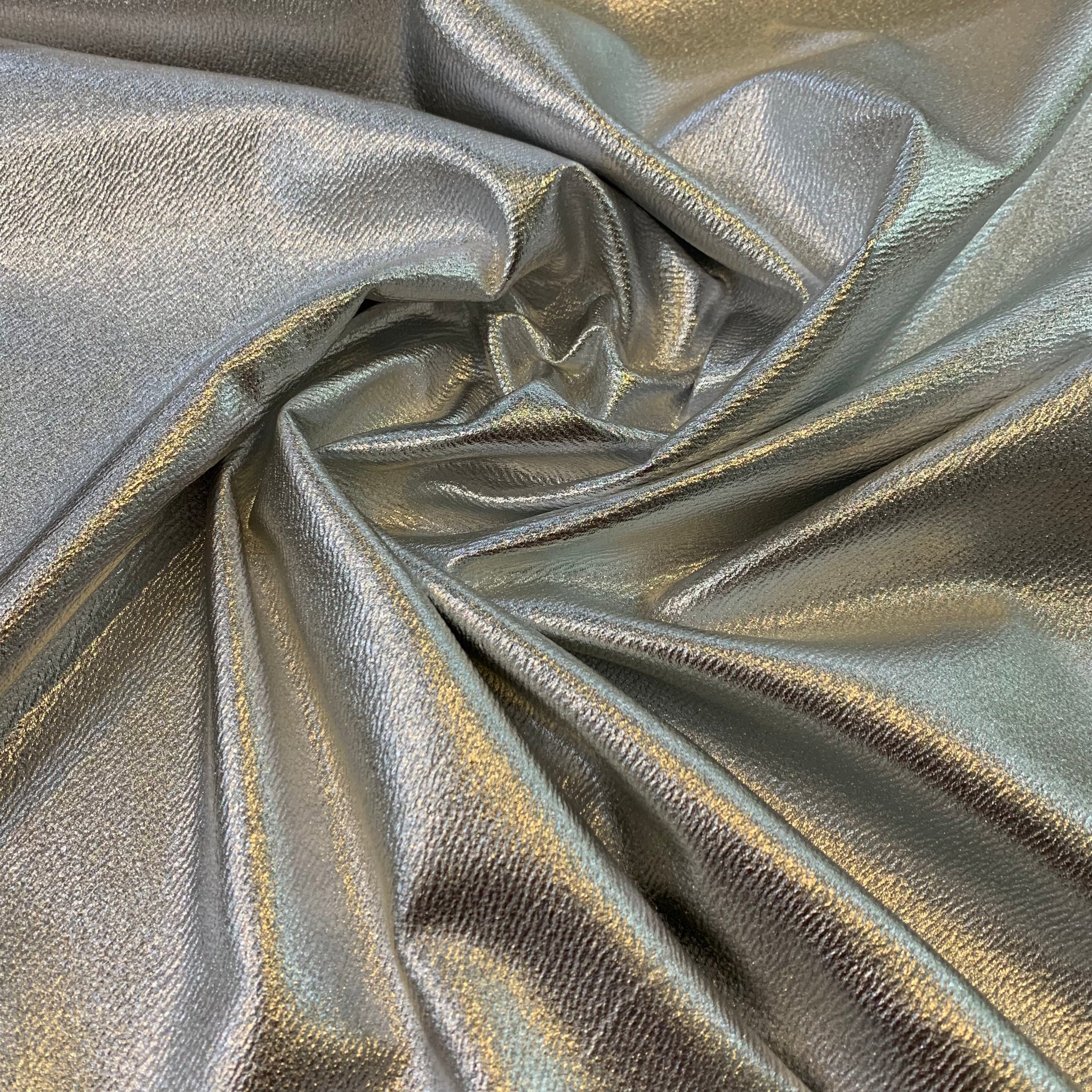 Liverpool Foil Knit Fabric - Silver