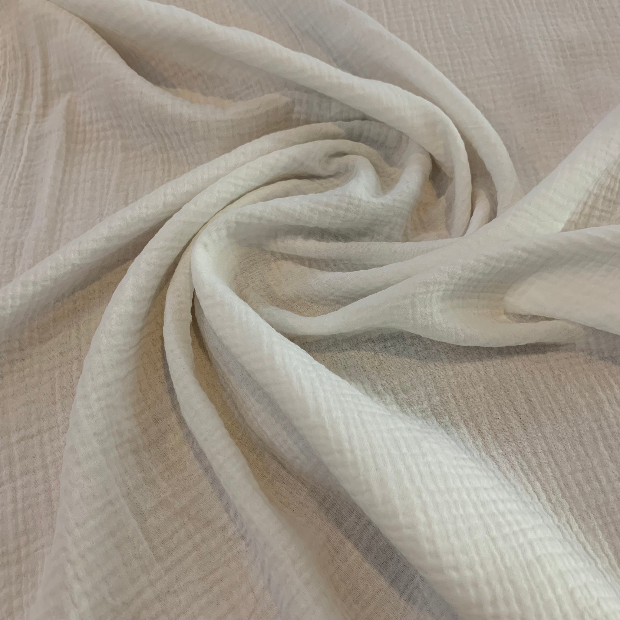 Cotton Double Gauze Fabric - White