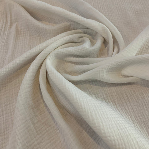 Cotton Double Gauze Fabric - White