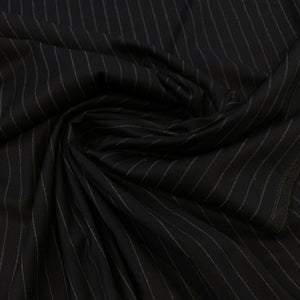 Pinstripe Wool Blend Suiting Fabric