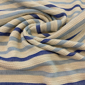 Striped Beach Weave Cotton Linen Fabric