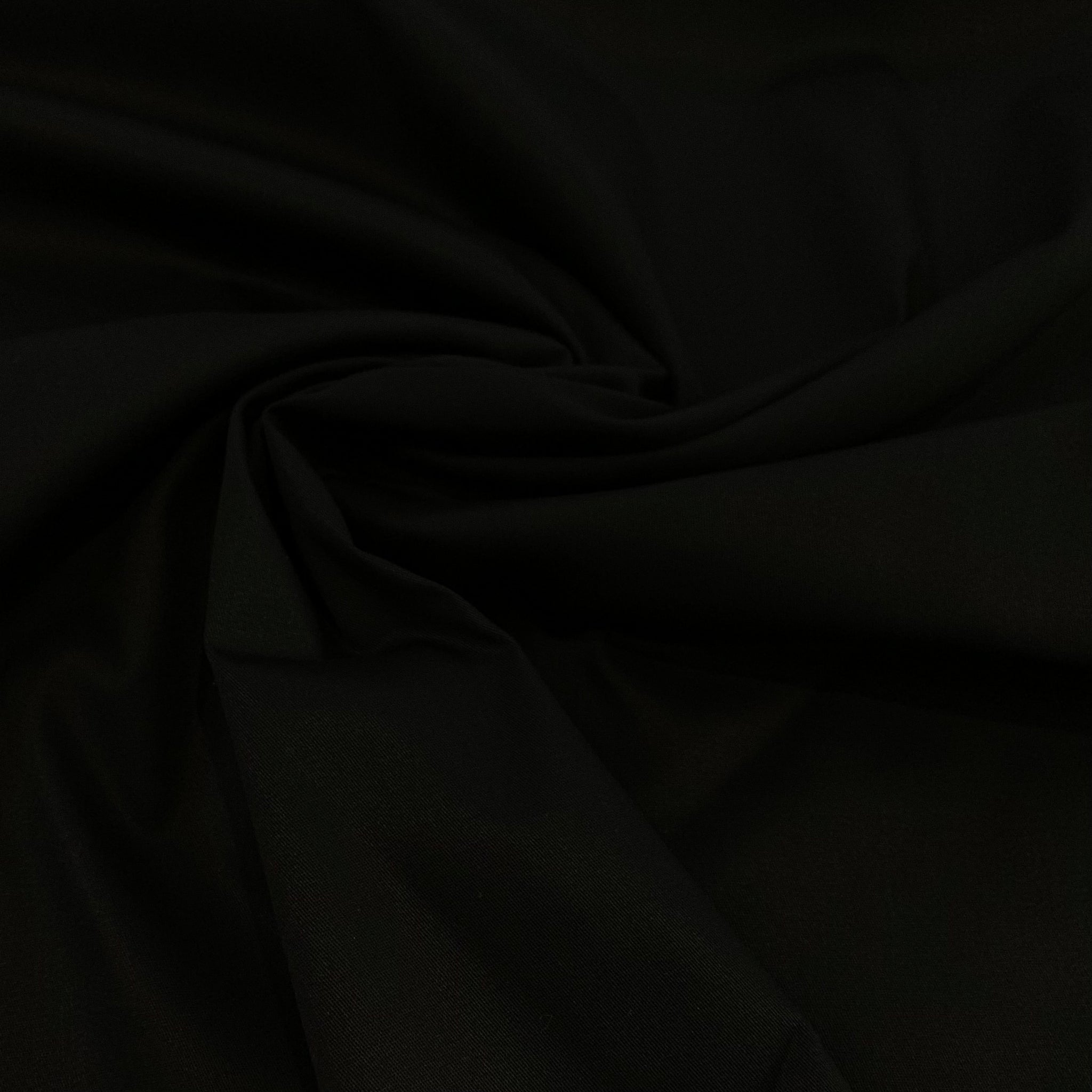 Cotton Spandex Stretch Twill Fabric - Black