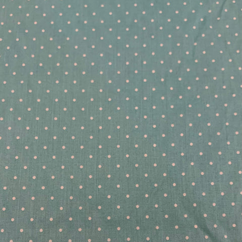 Polka Dot Cotton Lawn Fabric - Robin's Egg Blue