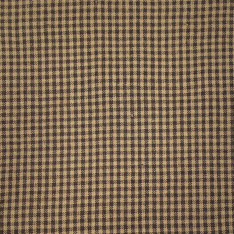 Homespun Mini Gingham Cotton Fabric - Espresso Beans