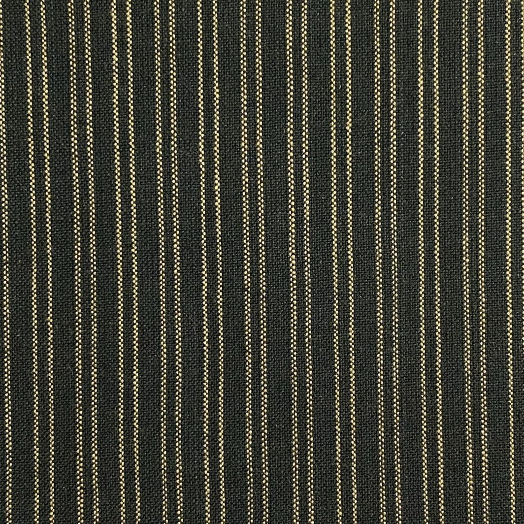 Homespun Striped Cotton Fabric - Dark Green