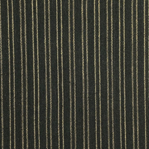 Homespun Striped Cotton Fabric - Dark Green