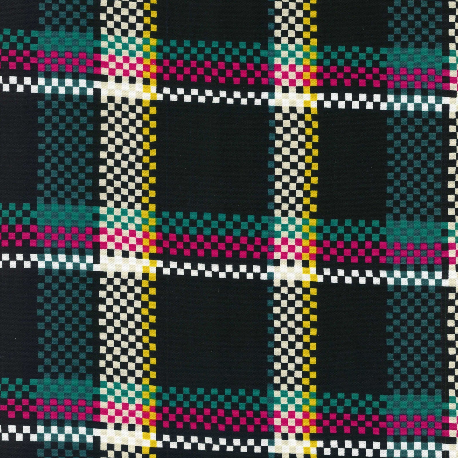 Checks & Border Plaid Cotton Oxford Fabric - YKA-61010 1 A40