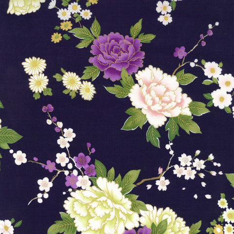 Camelia Cotton Sheeting Fabric - Deep Plum YGA-79070 2 B36
