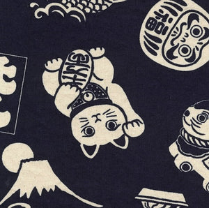 Lucky Charm 10oz Cotton Canvas Fabric - Navy