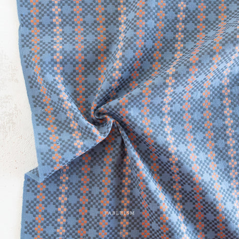 Lucky Loom Mosaic Cotton Fabric - Blue