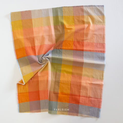 Lumiere Wide Happy Checkers Cotton Fabric - Retro