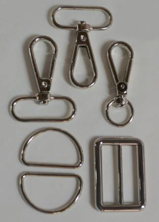 Decorating Diva 1-1/4in Bag Strap Hardware - Silver