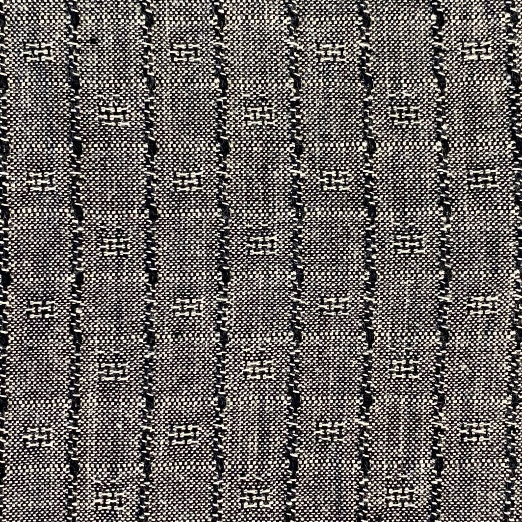 Four Square Woven Dobby Cotton Fabric - Black Gray