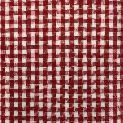 Provence Gingham Woven Cotton Fabric - Red