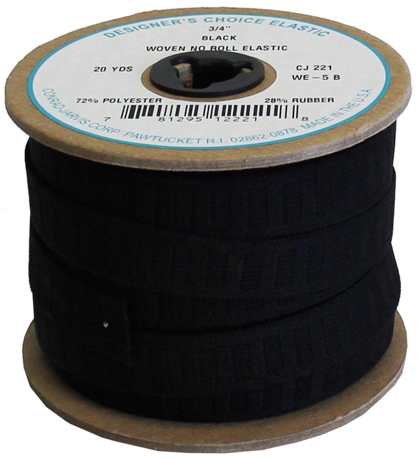 Designer's Choice Elastic No Roll 3/4" Black