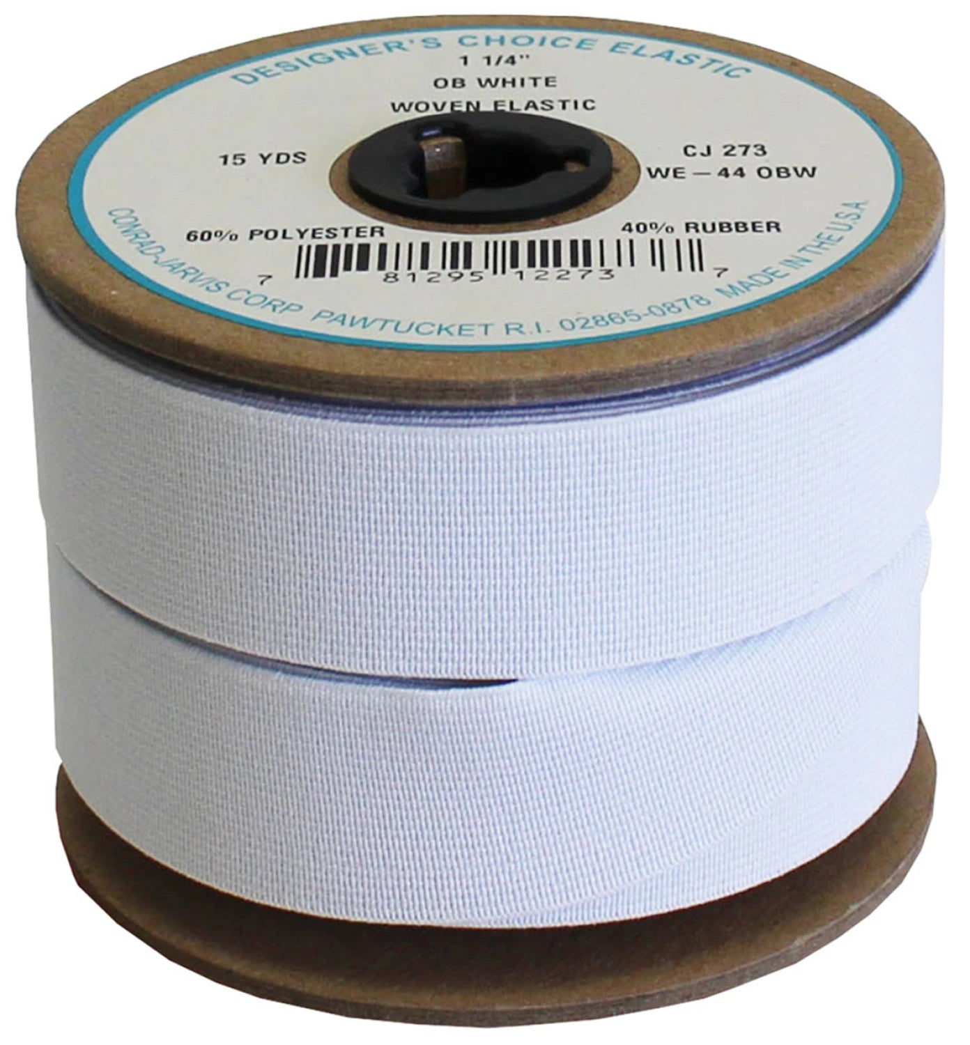 Designer's Choice Woven Girdle Elastic 1-1/4in - White